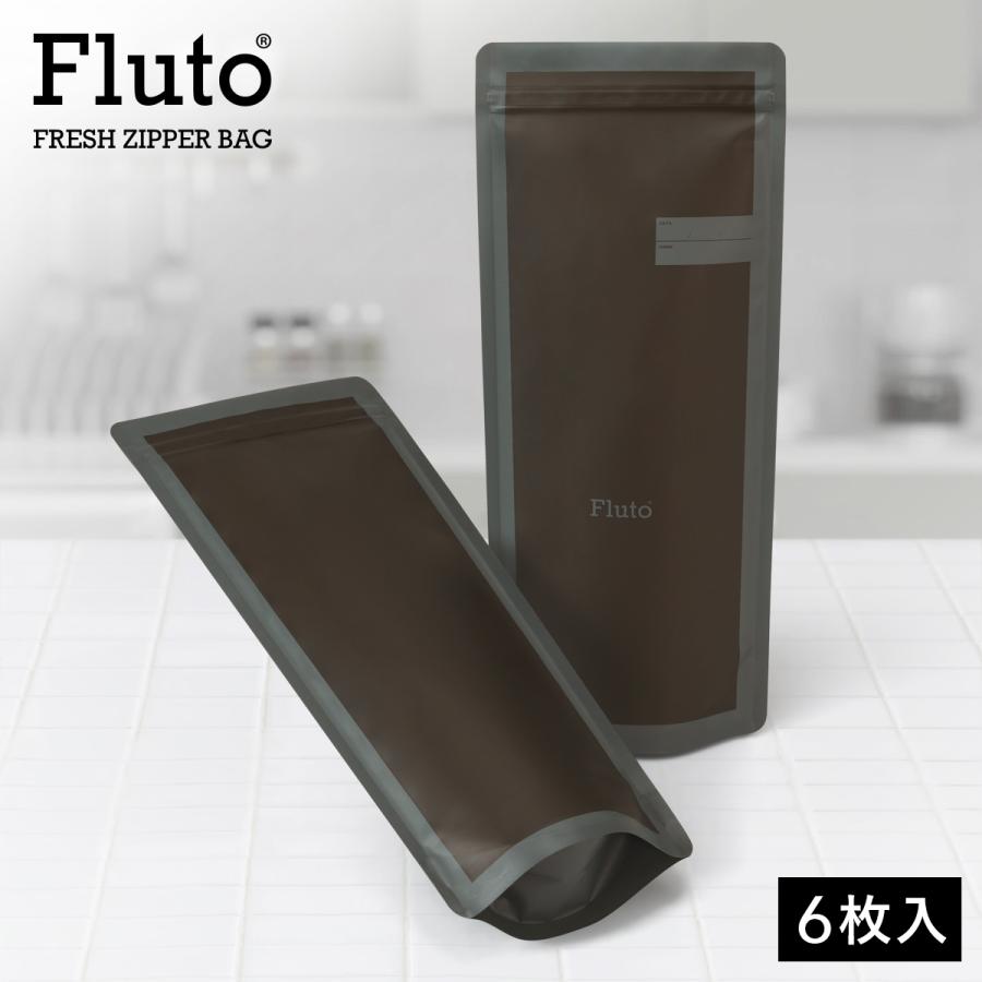 Fluto（フルート） 食品保存袋 ダブルジッパー付き (パスタ 1kg用)海苔