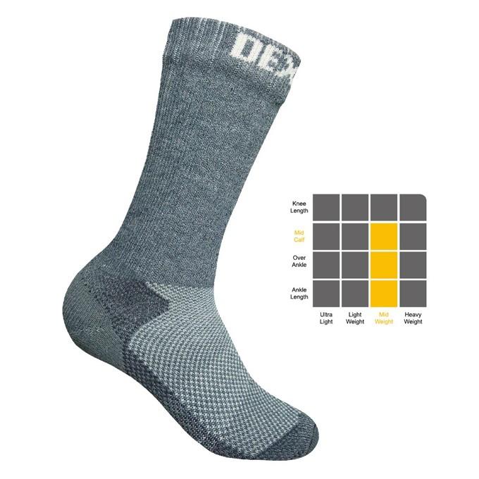 DexShell デックスシェル 特注 完全防水ソックス Waterproof Terrain Walking Socks 膝丈 防水地形ウォーキングソックス DS828HG ヘザーグレー|arkham|02