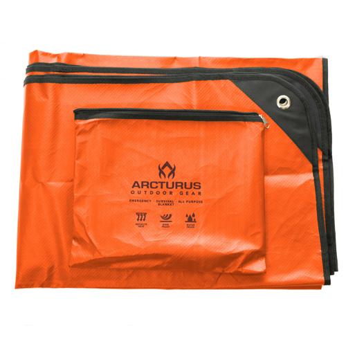 Arcturus All Weather Outdoor Survival Blanket アークトゥルス ハトメ付き 収納ケース付き オールウェザー アウトドア サバイバル ブランケット 150cm x 210cm｜arkham｜02