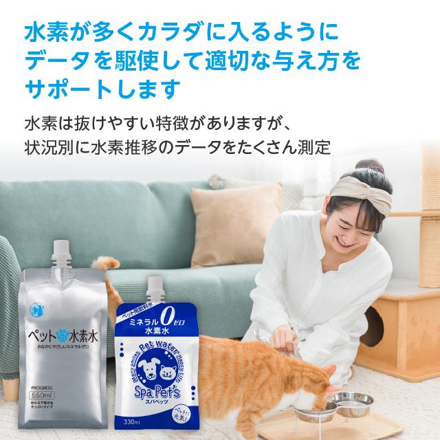 ペットの水素水 220mlサイズ 132本入(33本×4箱) 犬 猫 ミネラルゼロ