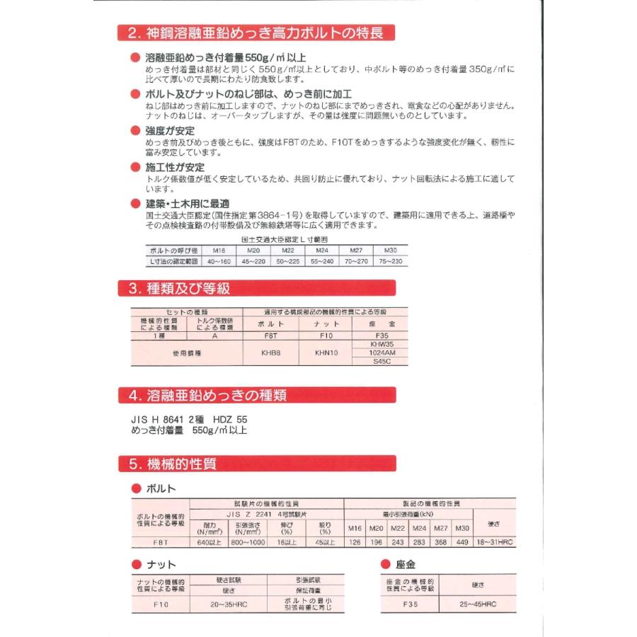 【バラ】ハイテンションボルト ドブメッキ M16×40 神鋼ボルト製｜arkhitek｜03