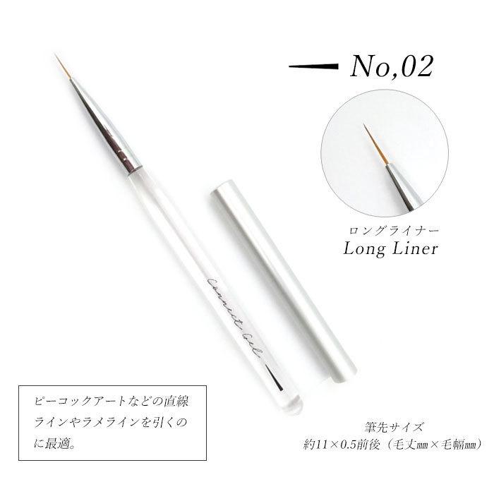 ジェルブラシ ジェル筆 キャップ付き 全10種 1本 ブラシ ジェルネイル