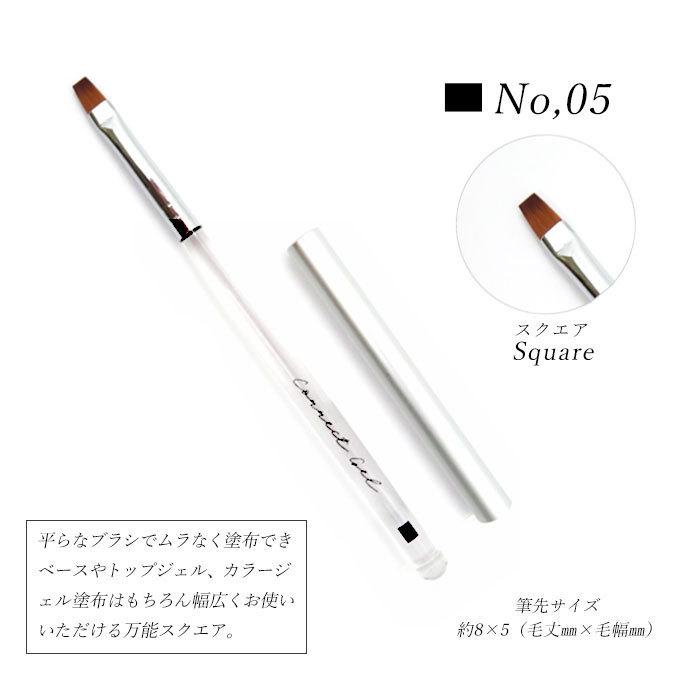 ジェルブラシ ジェル筆 キャップ付き 全10種 1本 ブラシ ジェルネイル