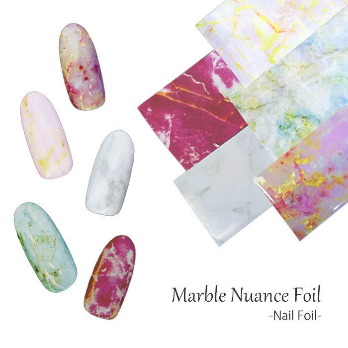 大理石 マーブル ニュアンス ネイル ホイル 全5タイプ 1枚 ピンク ホワイト ブルー レッド 天然石 ニュアンスネイル 転写シート Nh 03 Arknail アークネイル 通販 Yahoo ショッピング