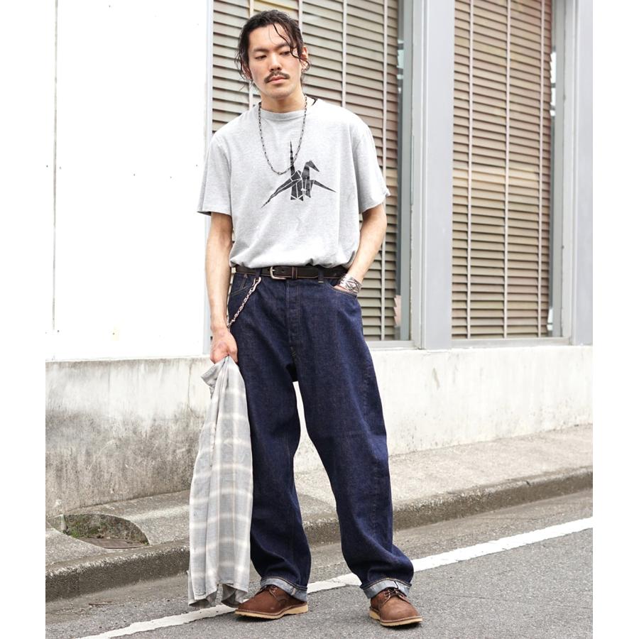 orSlow（オアスロウ） ： T-SHIRT ORIGAMI PRINT ： 03-0118OG-64