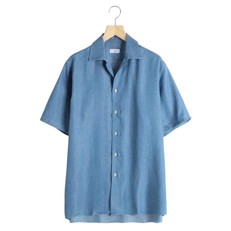 Errico Formicolaエリッコフォルミコラ 開襟シャツ 40イタリア製 Errico Formicolaエリッコフォルミコラ 開襟シャツ 40イタリア製