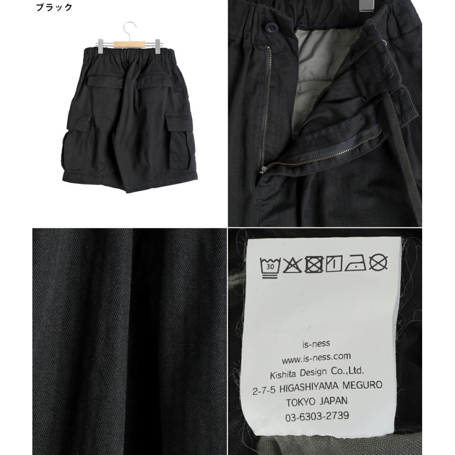 is-ness（イズネス） ： Herringbone 6-Pocket Shorts / 全2色