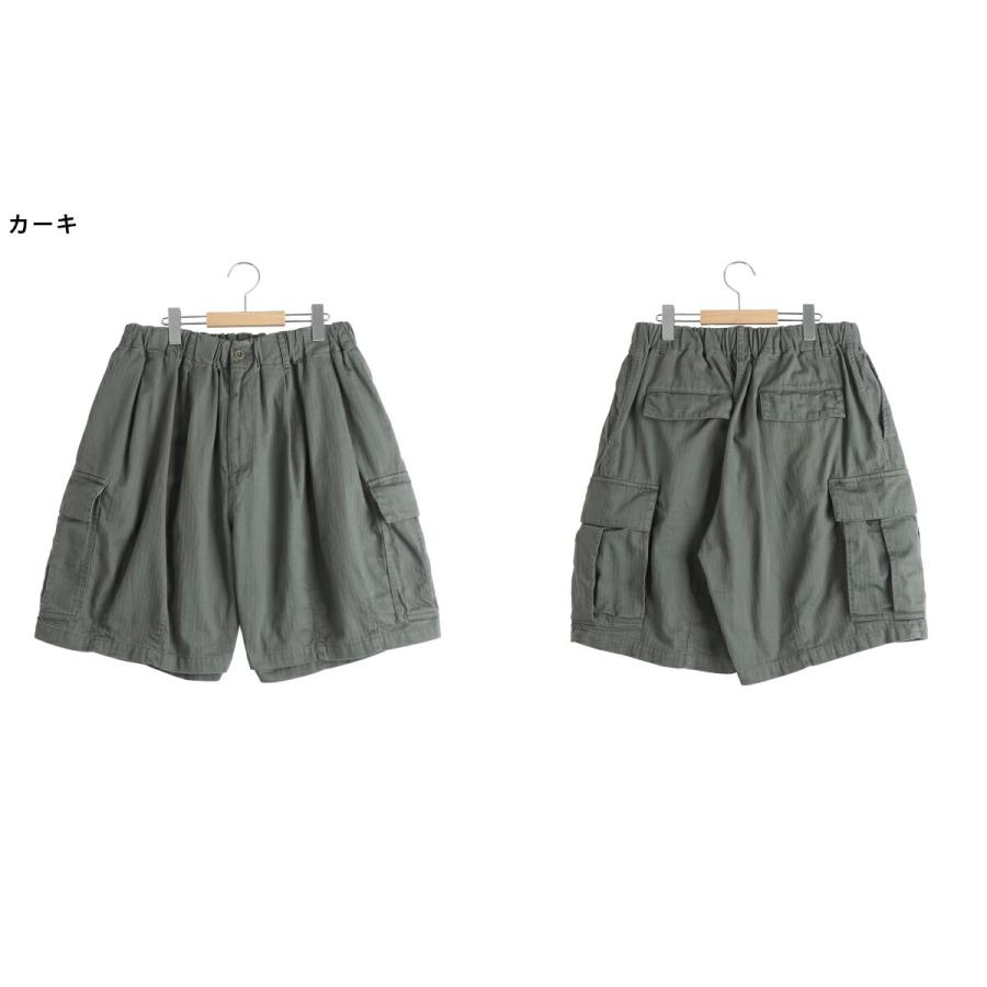 is-ness（イズネス） ： Herringbone 6-Pocket Shorts / 全2色