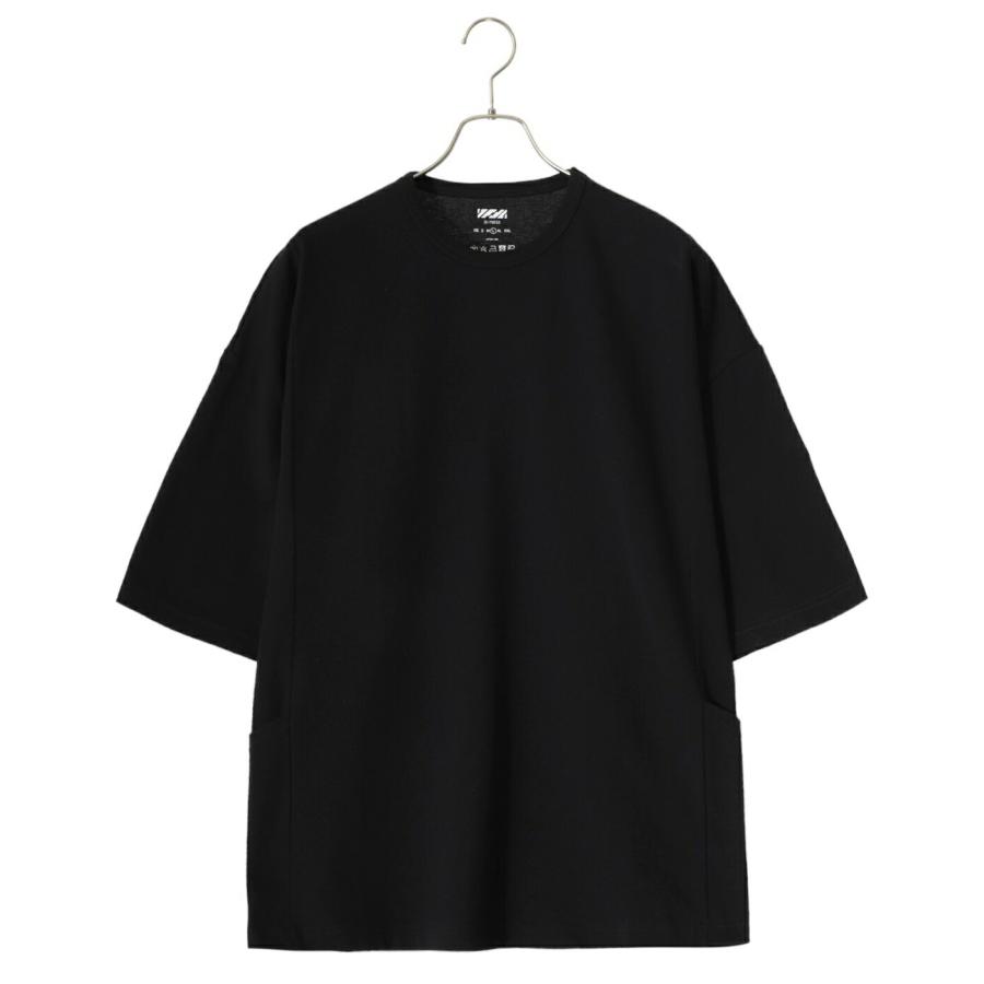 is-ness イズネス　ネイビーポケットTシャツ　サイズＬ is-ness / イズネス ： SWITCHING MOSS T-SHIRT 全2色
