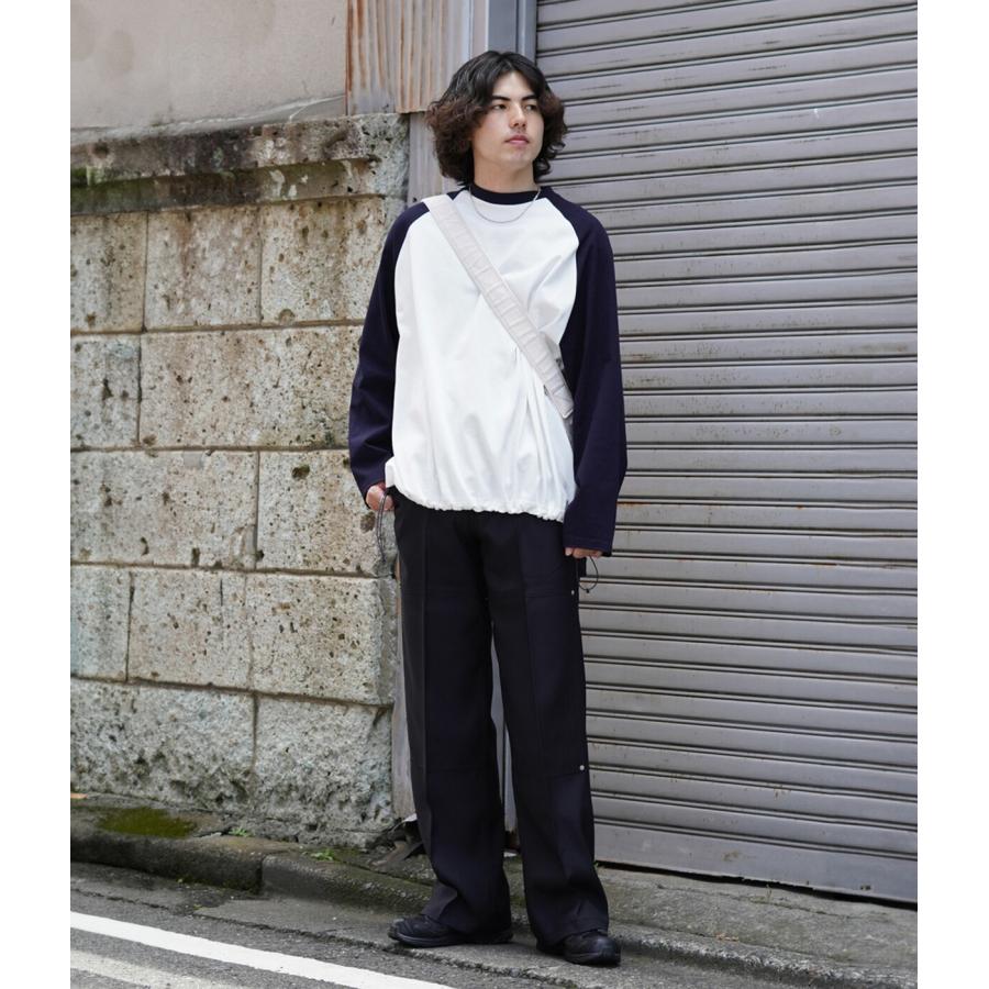 is-ness / イズネス ： BALLOON RAGLAN LONG SLEEVE T SHIRT 