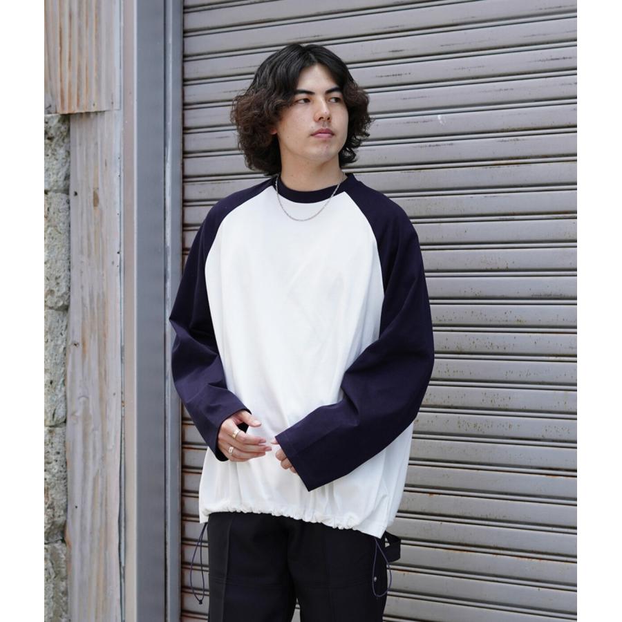 is-ness / イズネス ： BALLOON RAGLAN LONG SLEEVE T SHIRT 