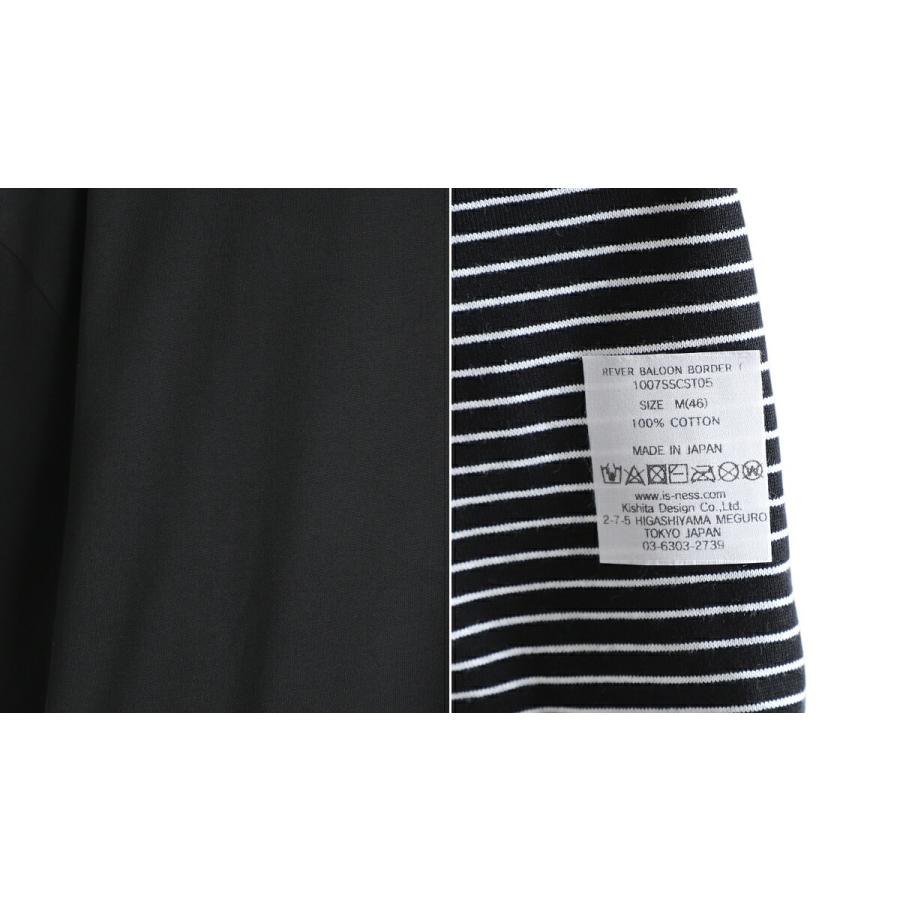 【10%OFF】is-ness / イズネス ： REVERSIBLE BALLOON BORDER T-SHIRT ： 1007SSCST05[コンパクト] | is-ness | 02