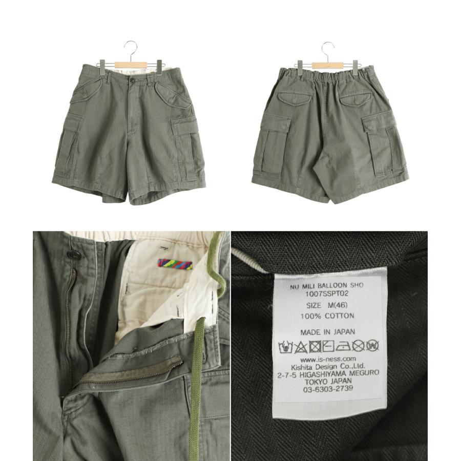is-ness（イズネス） ： NU MILITARY BALLOON SHORTS ： 1007SSPT02