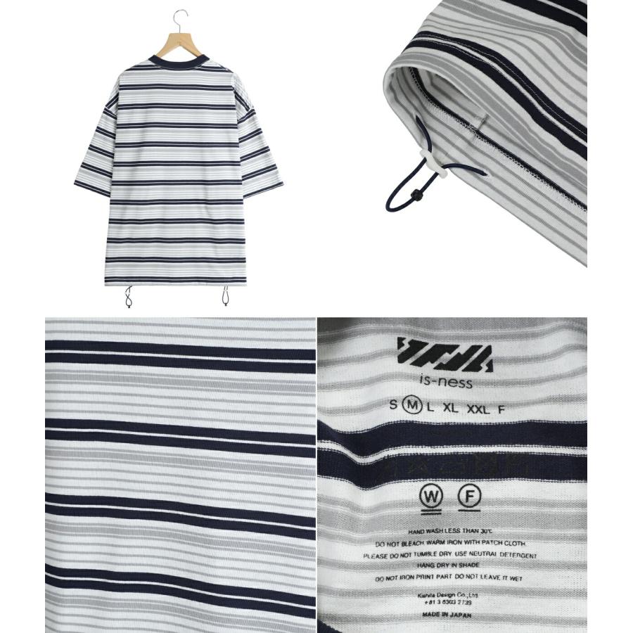 is-ness（イズネス） ： Border Balloon T-Shirt ： 1008SST01-B