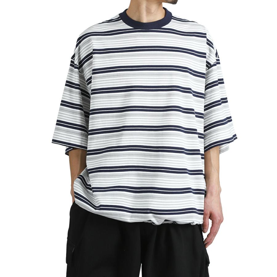 is-ness（イズネス） ： Border Balloon T-Shirt ： 1008SST01-B