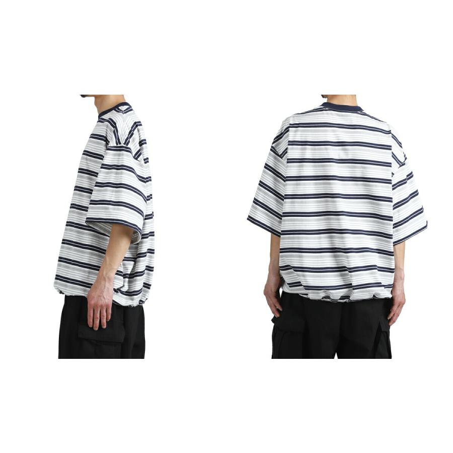 is-ness（イズネス） ： Border Balloon T-Shirt ： 1008SST01-B