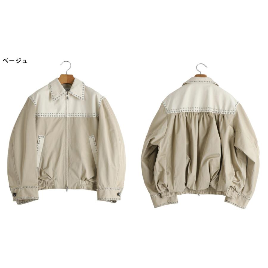 CLANE（クラネ） ： [レディース]W COLOR STUDDED DRIZZLER JACKET
