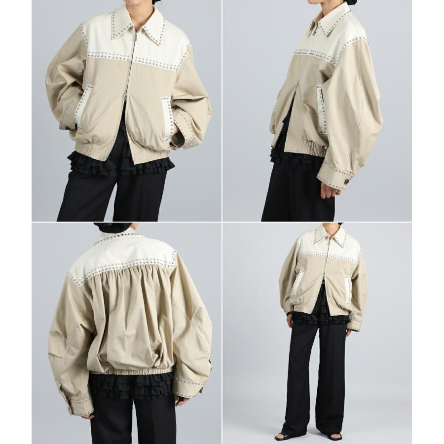 CLANE（クラネ） ： [レディース]W COLOR STUDDED DRIZZLER JACKET
