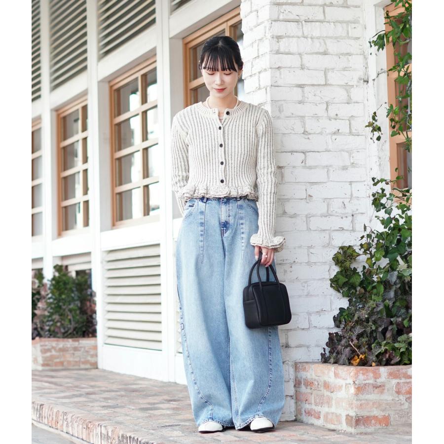 CLANE（クラネ） ： [レディース]W FACE SHORT FRILLED KNIT TOPS