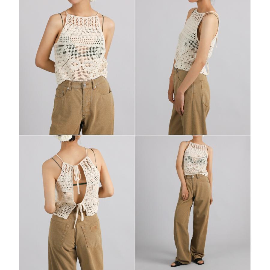 CLANE（クラネ） ： [レディース]CROCHET CAMI KNIT TOPS ： 10106