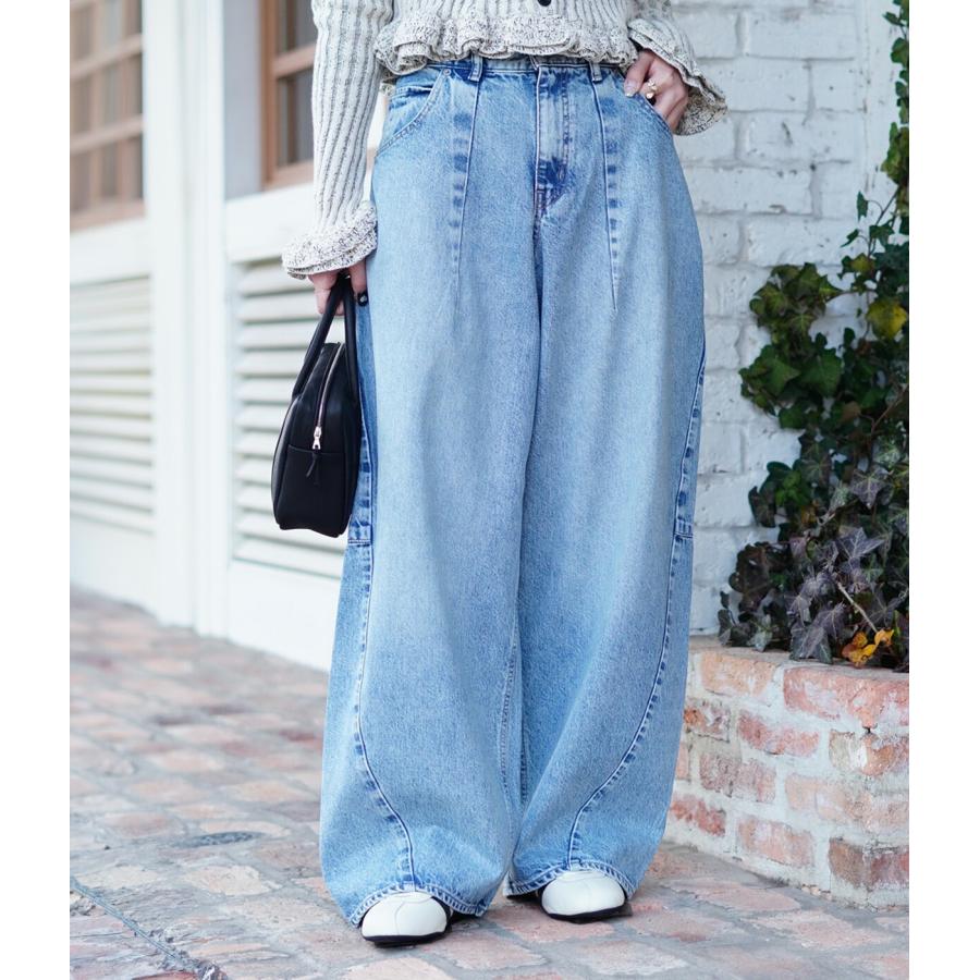 CLANE（クラネ） ： [レディース]COCOON BULKY DENIM PANTS ： 10111