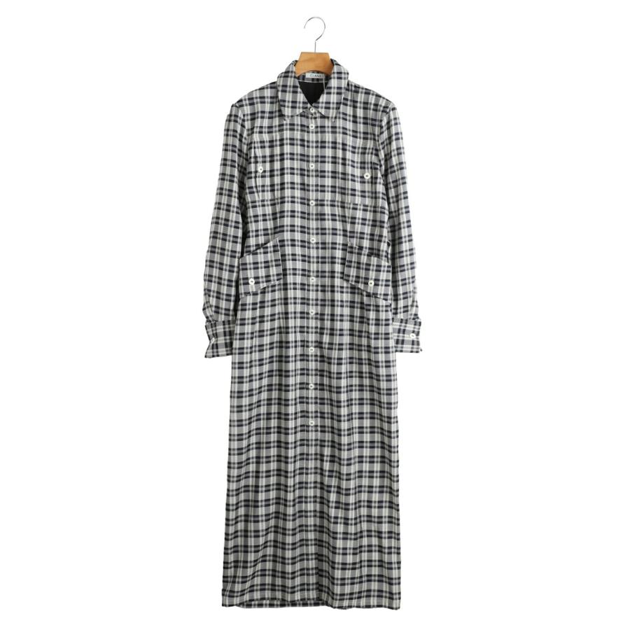 CLANE（クラネ） ： [レディース]UP POCKET CHECK SHIRT ONEPIECE