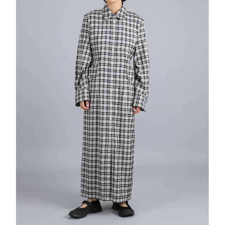 CLANE（クラネ） ： [レディース]UP POCKET CHECK SHIRT ONEPIECE