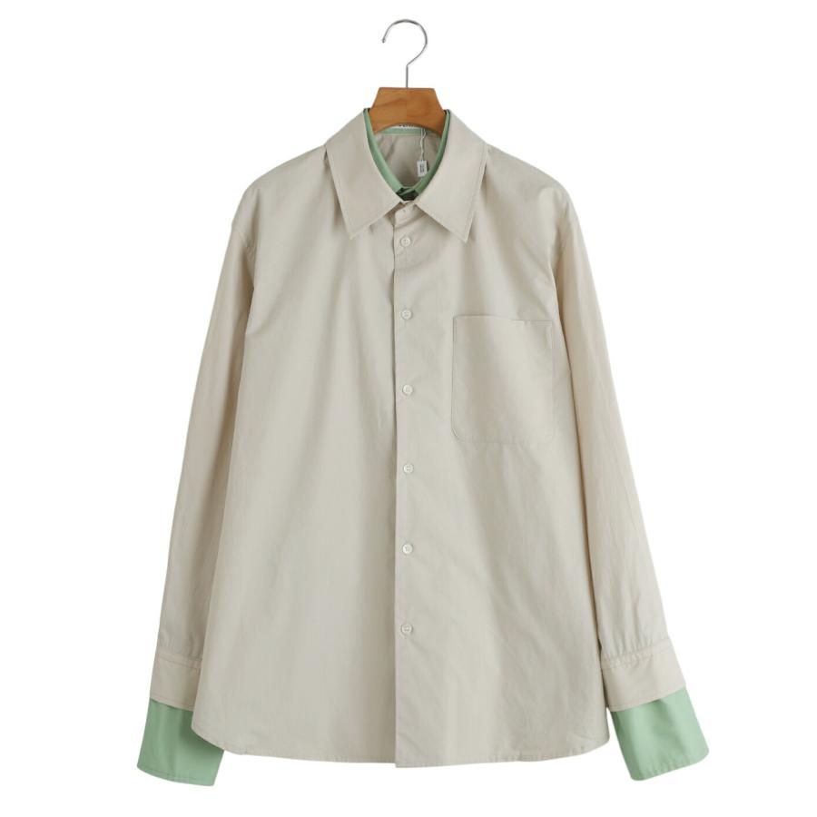 CLANE（クラネ） ： [レディース]TWO TONE LAYERED SHIRTS ： 10122