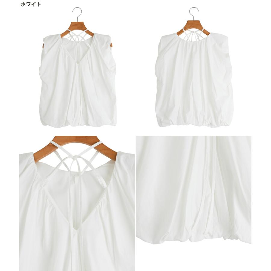 CLANE（クラネ） ： [レディース]BALLOON GATHER RIBBON TOPS ： 10122