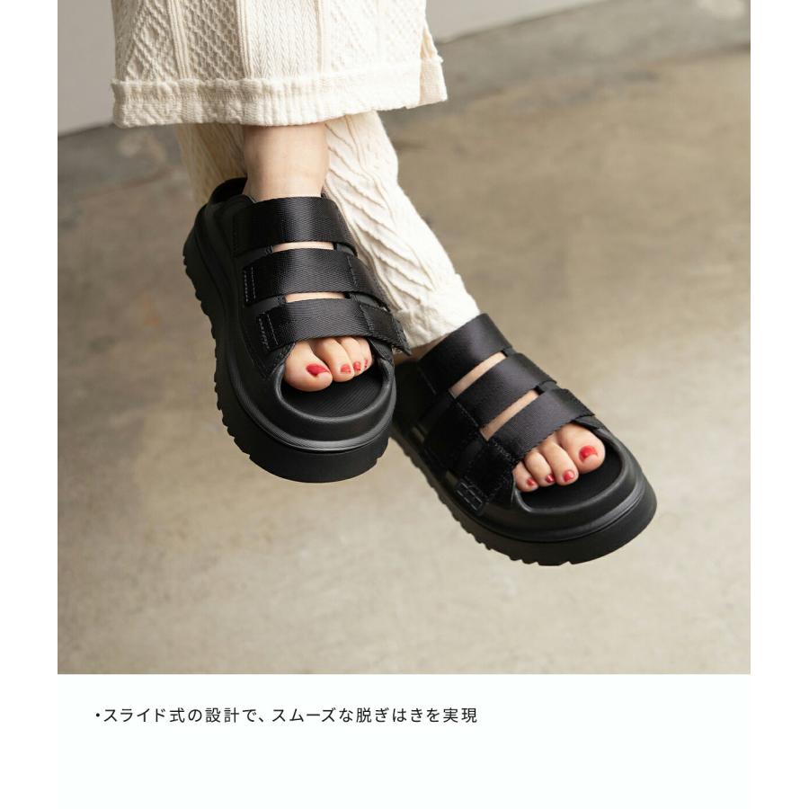 アグ　UGG W GOLDENGLOW SLIDE ブラック　　23cm UGG（アグ） ： [レディース]W GOLDENGLOW SLIDE / 全2色 ： 1167430