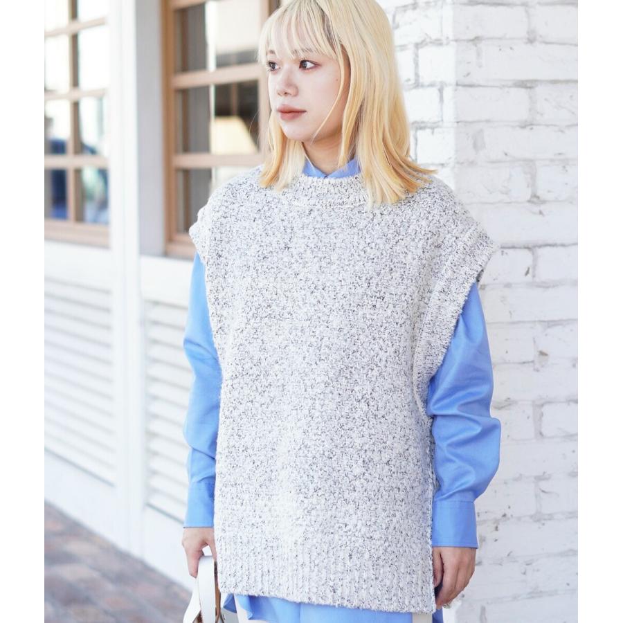 CLANE SIDE ZIP TWEED KNIT VEST CLANE - サイド ジップ ツイード