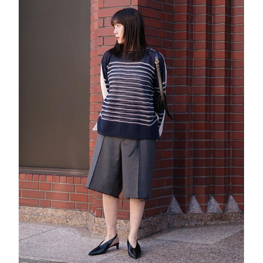 beautiful people ビューティフルピープル 21AW ダブルエンドコットンアランプルオーバーニットトップス 1145210008 ブラック 36 broccoli alan knitting pullover - beautiful people (ビューティフル