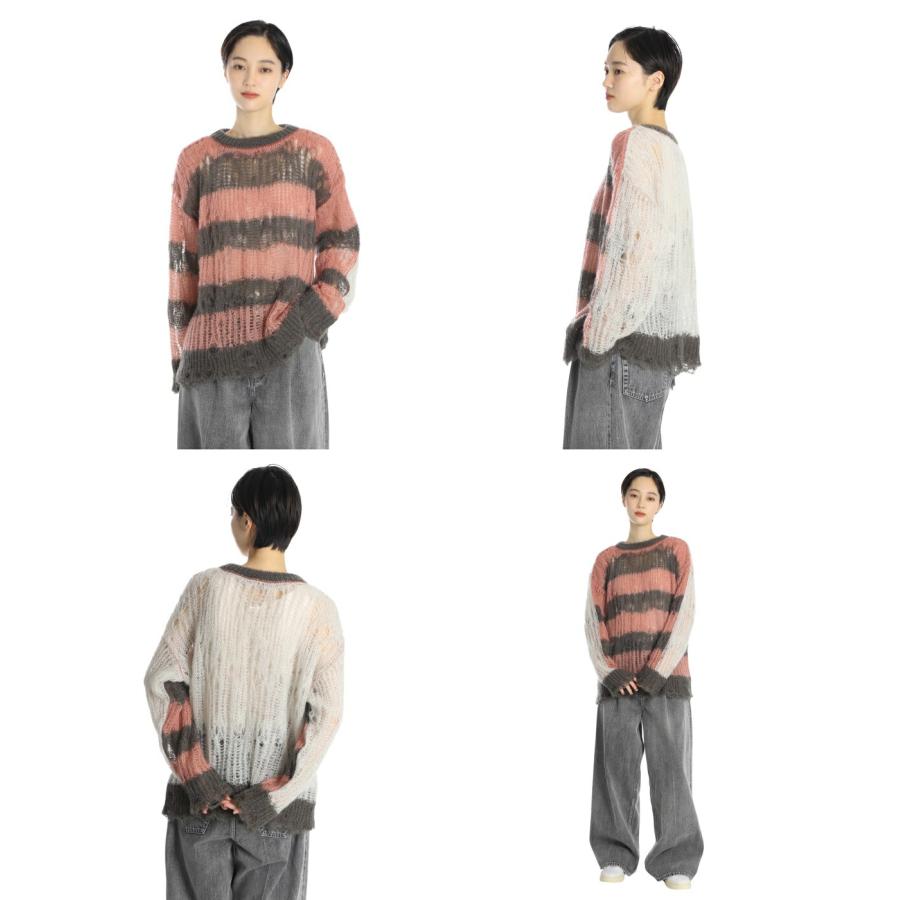 ＼6/2(火)12:00迄！P10倍！／beautiful people /ビューティフルピープル： flip wooledmohair damaged pullover ： 1545210006の画像