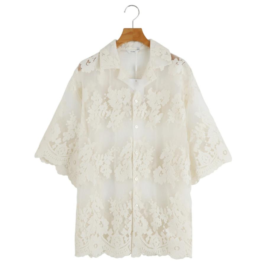 CLANE クラネSHEER FROWER LACE SHIRTS