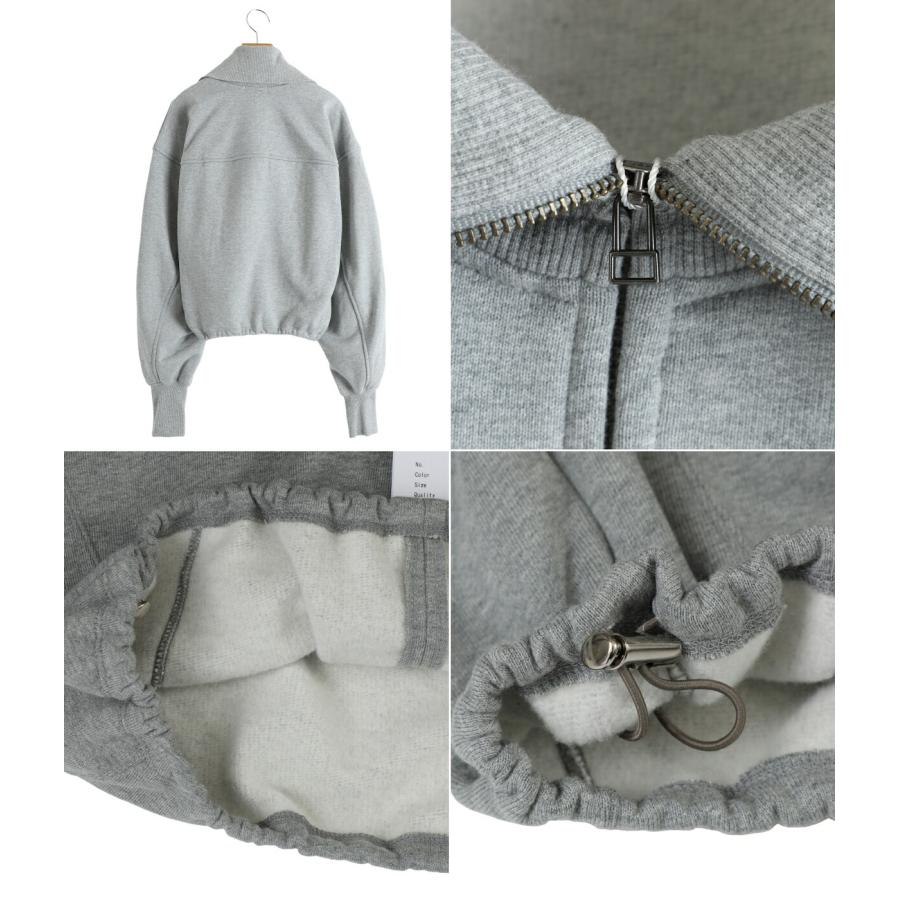 クラネ　HALF ZIP SHORT TOPS グレー レディース】HALF ZIP SHORT TOPS | CLANE(クラネ) / トップス