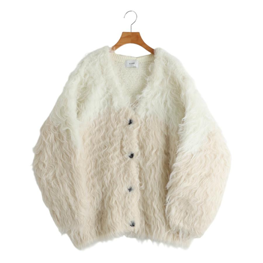 CLANE（クラネ） ： [レディース]BI COLOR SHAGGY KNIT CARDIGAN