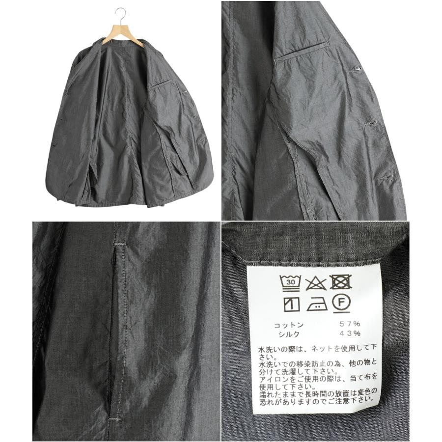 GOLD / ゴールド ： COTTON/SILK CHAMBRAY TAILORED JACKET 全2色 23A
