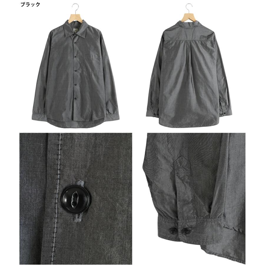 GOLD / ゴールド ： COTTON/SILK CHAMBRAY REGULAR SHIRT / 全2色 