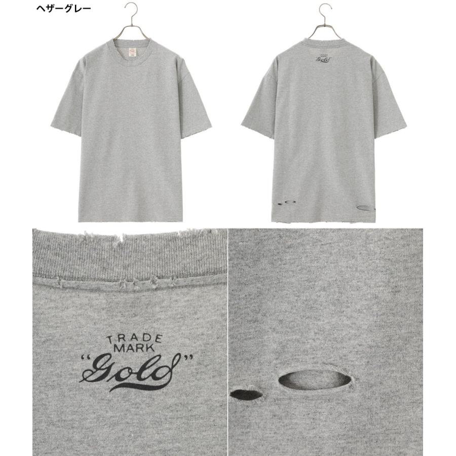 【関税&送料込】Golden  Distressed T-Shirt Aged white sleeveless T-shirt embellished with crystals