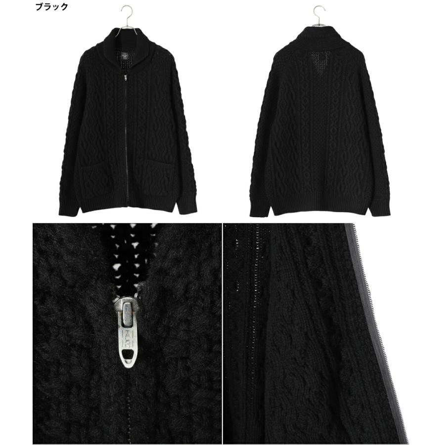 東洋エンタープライズ GOLD / ゴールド ： WOOL/SABLE LOW GAUGE KNIT ZIP SWEATER /全2色 ： 23B-GL90255の画像