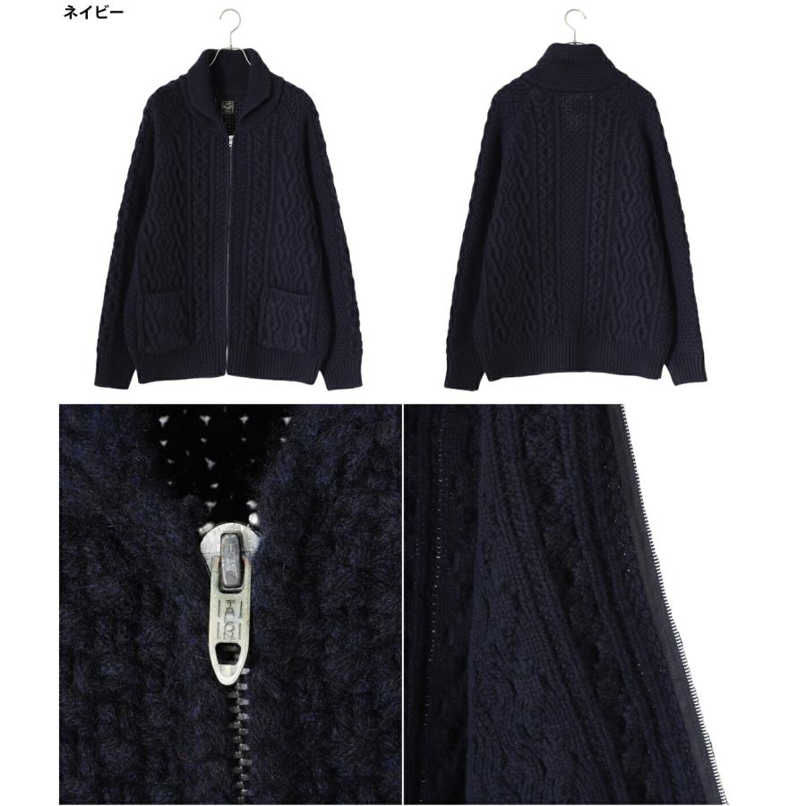 東洋エンタープライズ GOLD / ゴールド ： WOOL/SABLE LOW GAUGE KNIT ZIP SWEATER /全2色 ： 23B-GL90255の画像