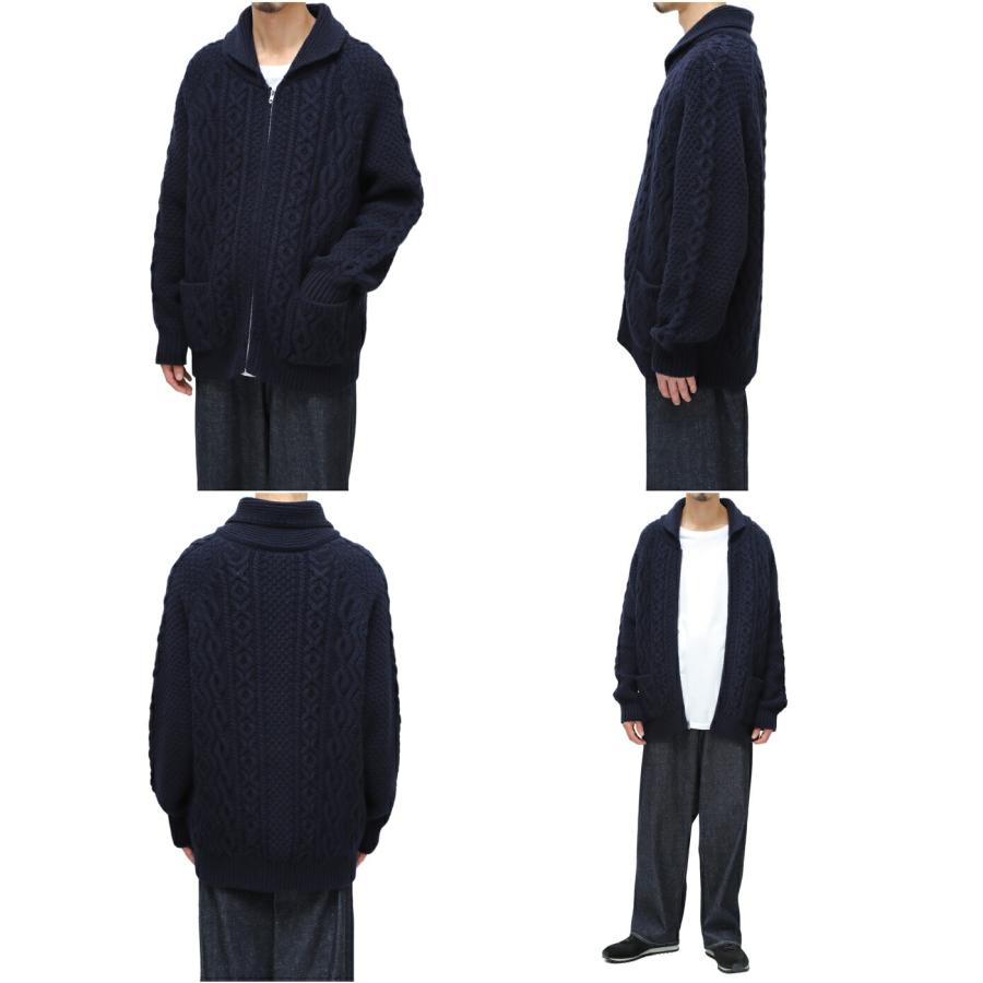 東洋エンタープライズ GOLD / ゴールド ： WOOL/SABLE LOW GAUGE KNIT ZIP SWEATER /全2色 ： 23B-GL90255の画像