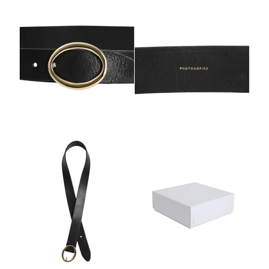 PHOTOCOPIEU / フォトコピュー ： [レディース]OVAL BUCKLE LEATHER BELT ： 242BBL | PHOTOCOPIEU | 01
