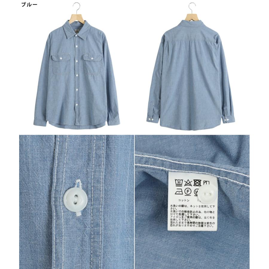 GOLD 東洋エンタープライズ / ゴールド ： CHAMBRAY L/S WORK SHIRT 