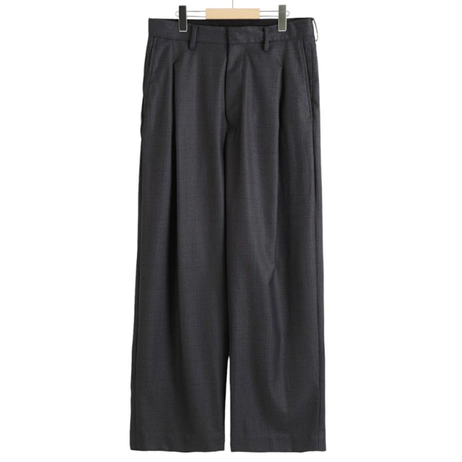 URU 【クーポン配布中】URU / ウル : WOOL GLEN CHECK - 1 TUCK URU 【クーポン配布中】URU / ウル : WOOL GLEN CHECK - 1 TUCK