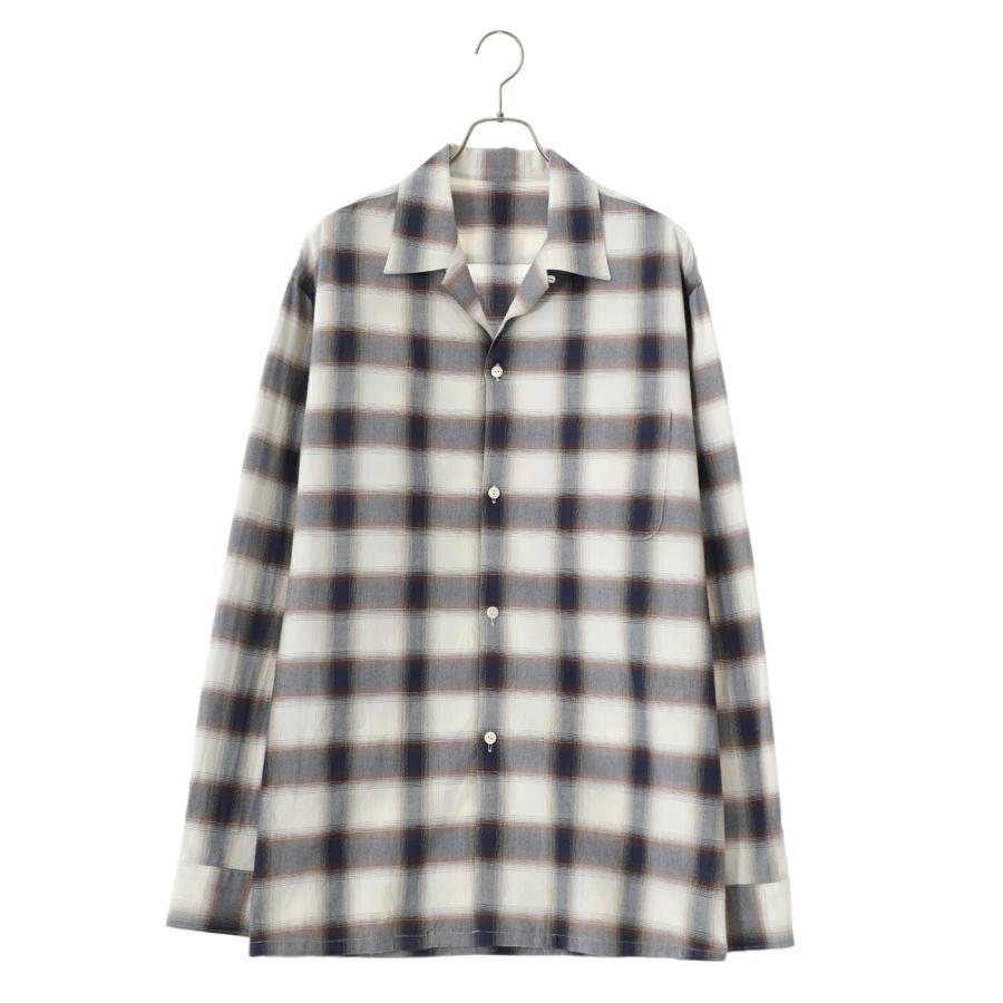 売り切り‼️定価26,400円 URU TOKYO ウル コットン シルク シャツ URU 【20%OFF】URU / ウル ： COTTON MODAL - OPEN COLLAR L/S