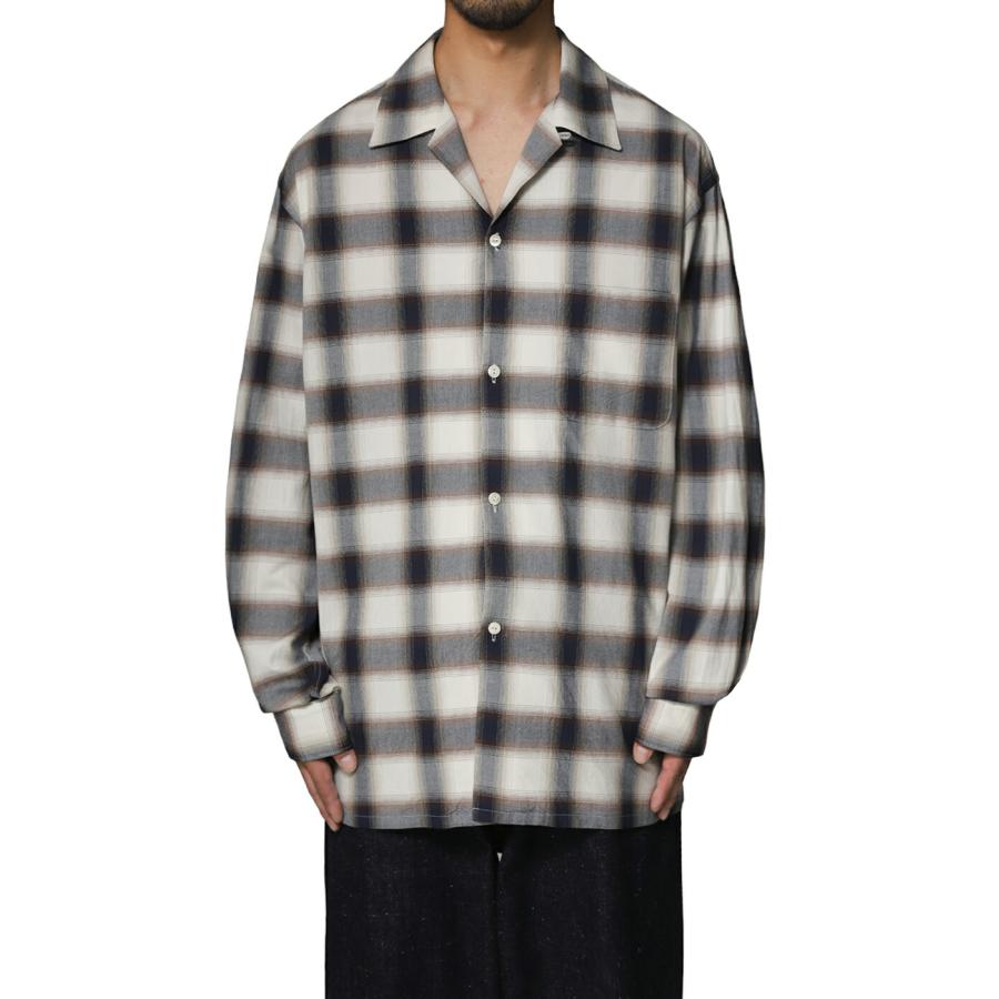 URU / ウル ： COTTON MODAL - OPEN COLLAR L/S SHIRTS 24SCM01 