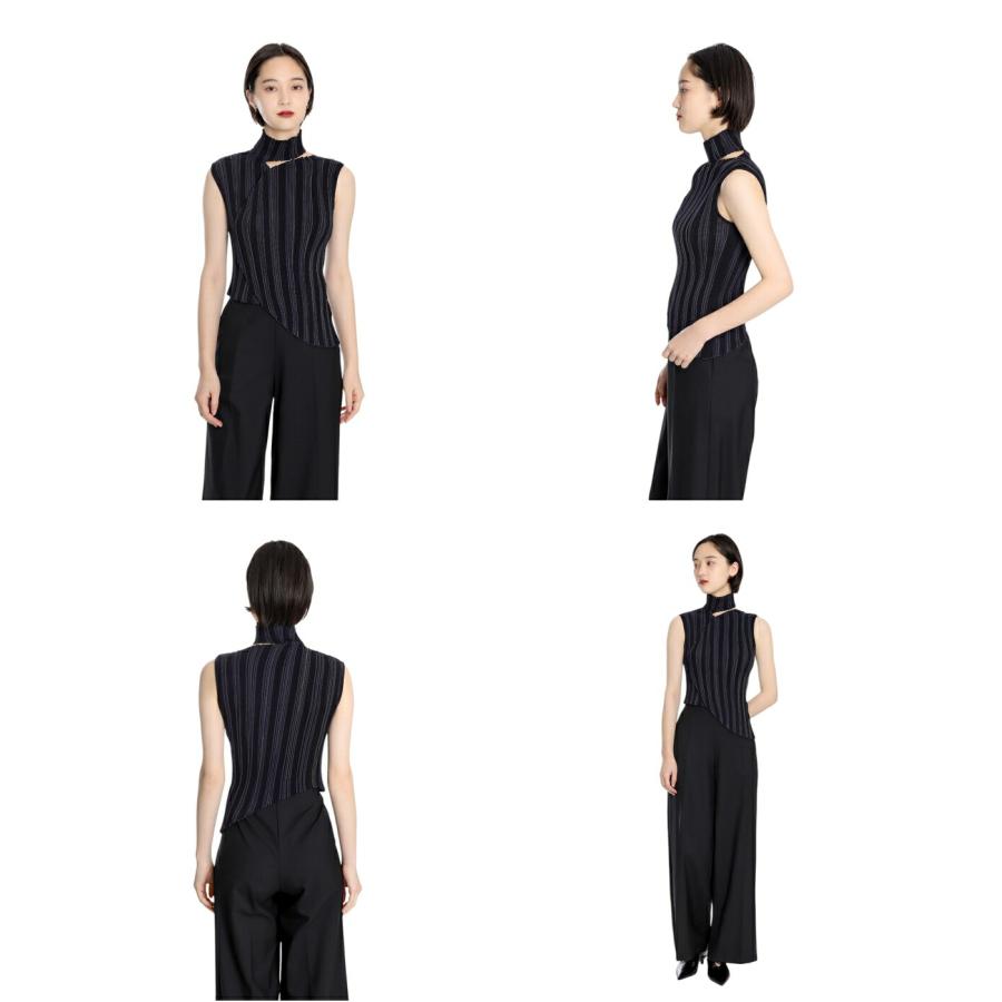 【中古】PHOTOCOPIEU | フォトコピュー GRAPHIC-PRINT SLEEVELESS TOP シースルータンクトップ ノースリーブ　241NLY ブラック【尾張小牧店】 PHOTOCOPIEU V-NECK CAMISOLE - Altamira