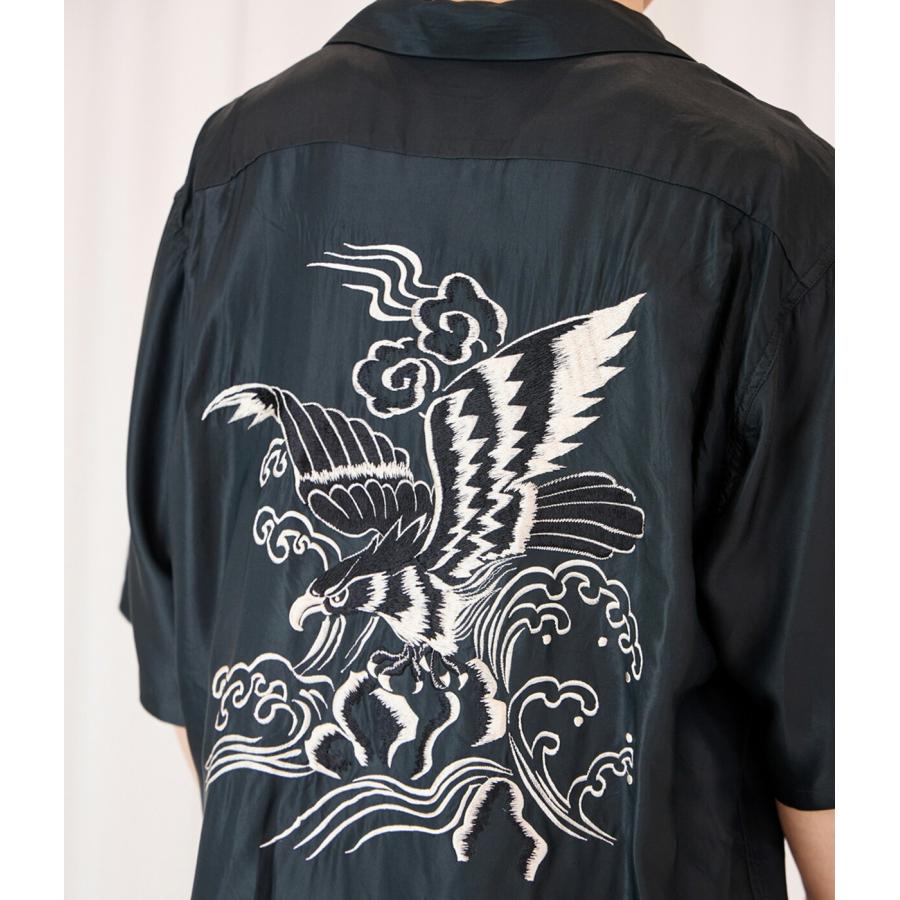 GOLD / ゴールド ： ACETATE S/S SUKA SHIRT “EAGLE“ 全2色 25A