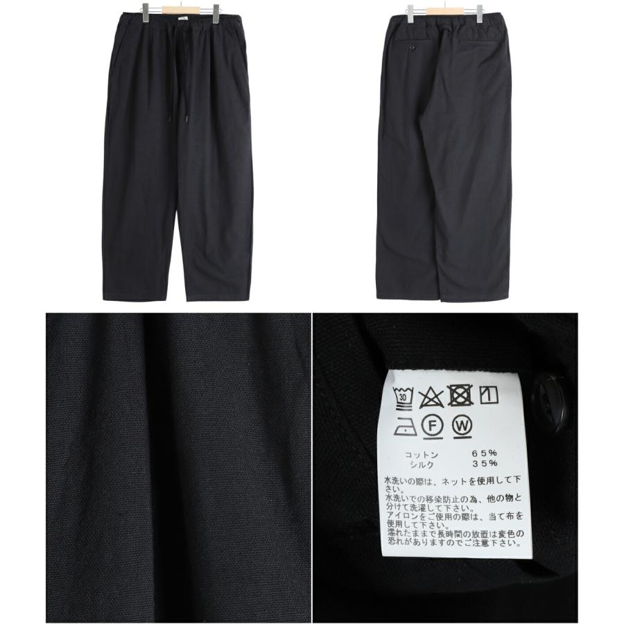GOLD / ゴールド ： COTTON / SILK DUCK 1TUCK WIDE EASY PANTS